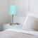 Alt View 12. Limelights - Stick Lamp with USB charging port and Fabric Shade - Aqua.
