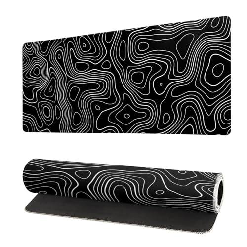 Black Topographic Contour 2