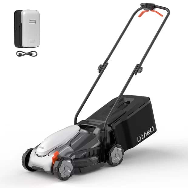Litheli - 20V U20 Series 14-Inch Cordless Brushless Lawn Mower,  With 5.0Ah Battery