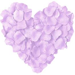 Stylel Star - 1000 Pieces Black Artificial Silk Rose Petals Flower Decoration Wedding Party Color - Light Purple