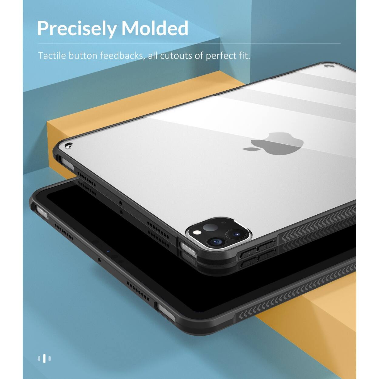 Precisely Molded Tactile button feedbacks, all cutouts of perfect fit.