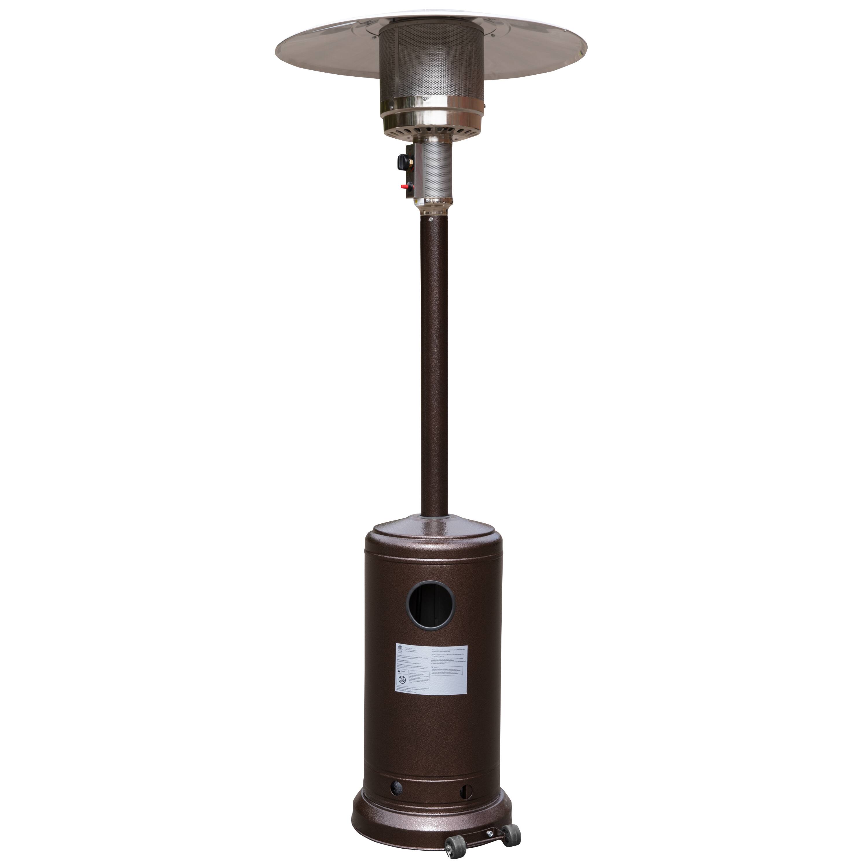 Alt View 7. Emma + Oliver - Outdoor Patio Heater - 7.5 Feet Round Steel Patio Heater - 40,000 BTU's - Bronze.