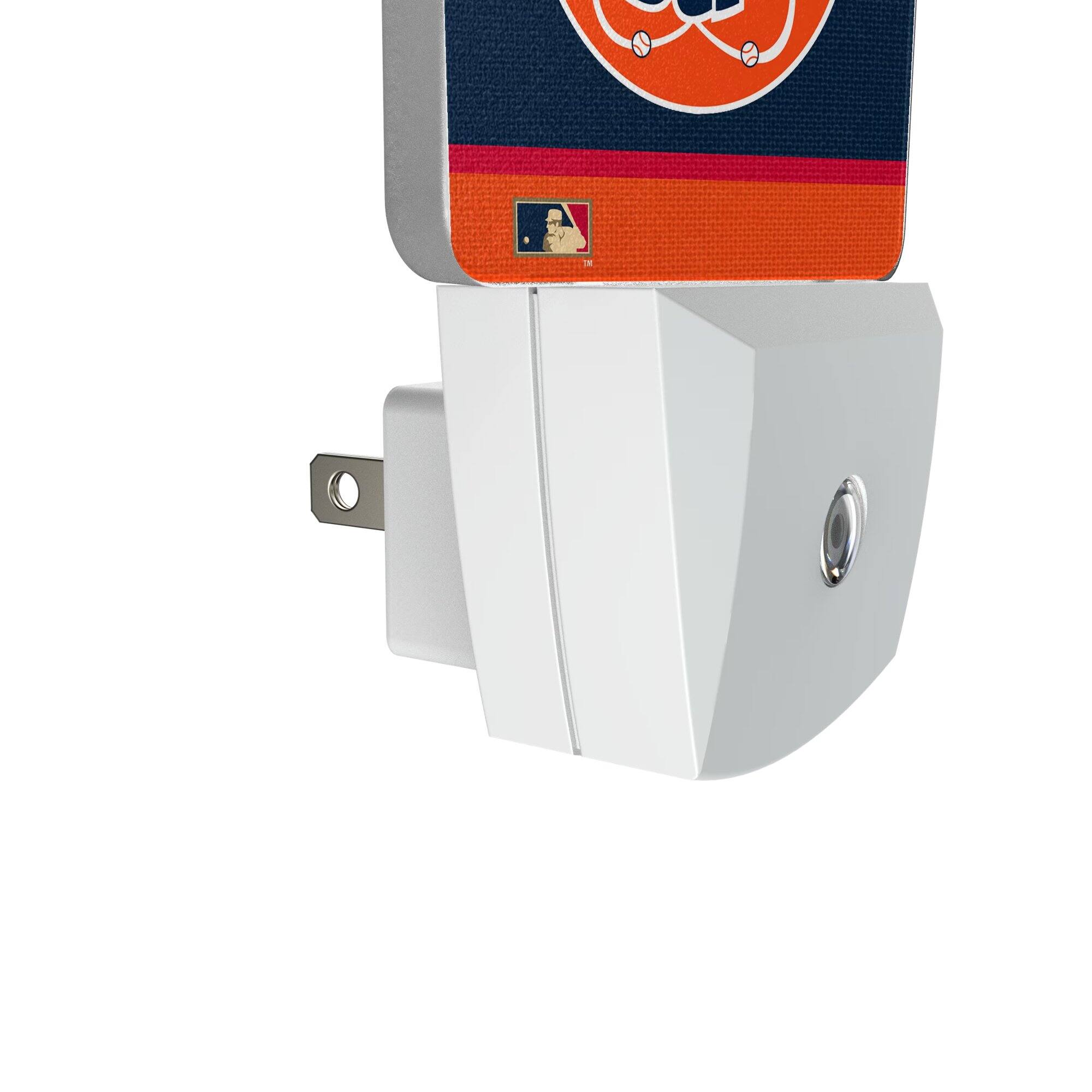 Alt View 2. Keyscaper - Houston Astros Stripe Design Nightlight 2-Pack - Multicolor.