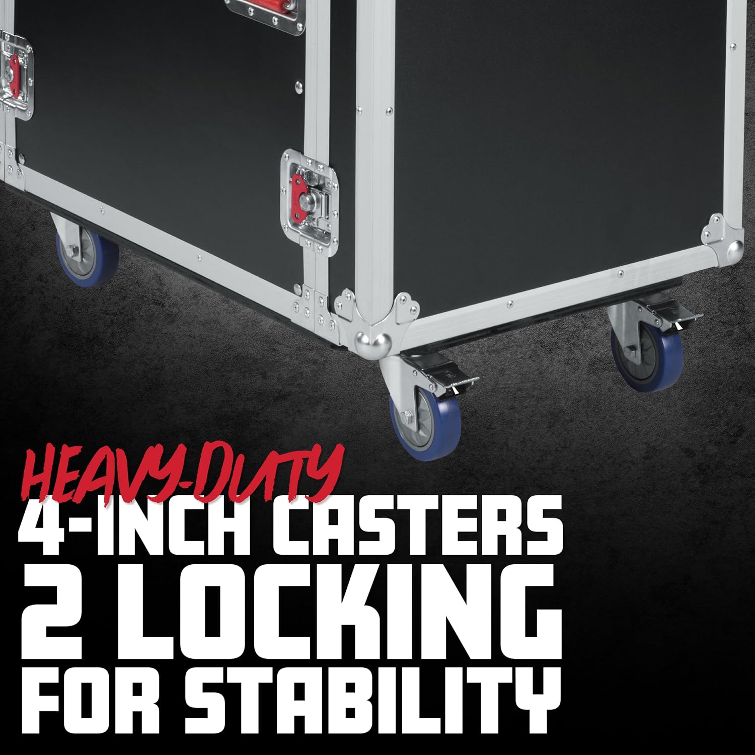 HEAVY-DUTY 4-INCH CASTERS 2 LOCKING FOR STABILITY