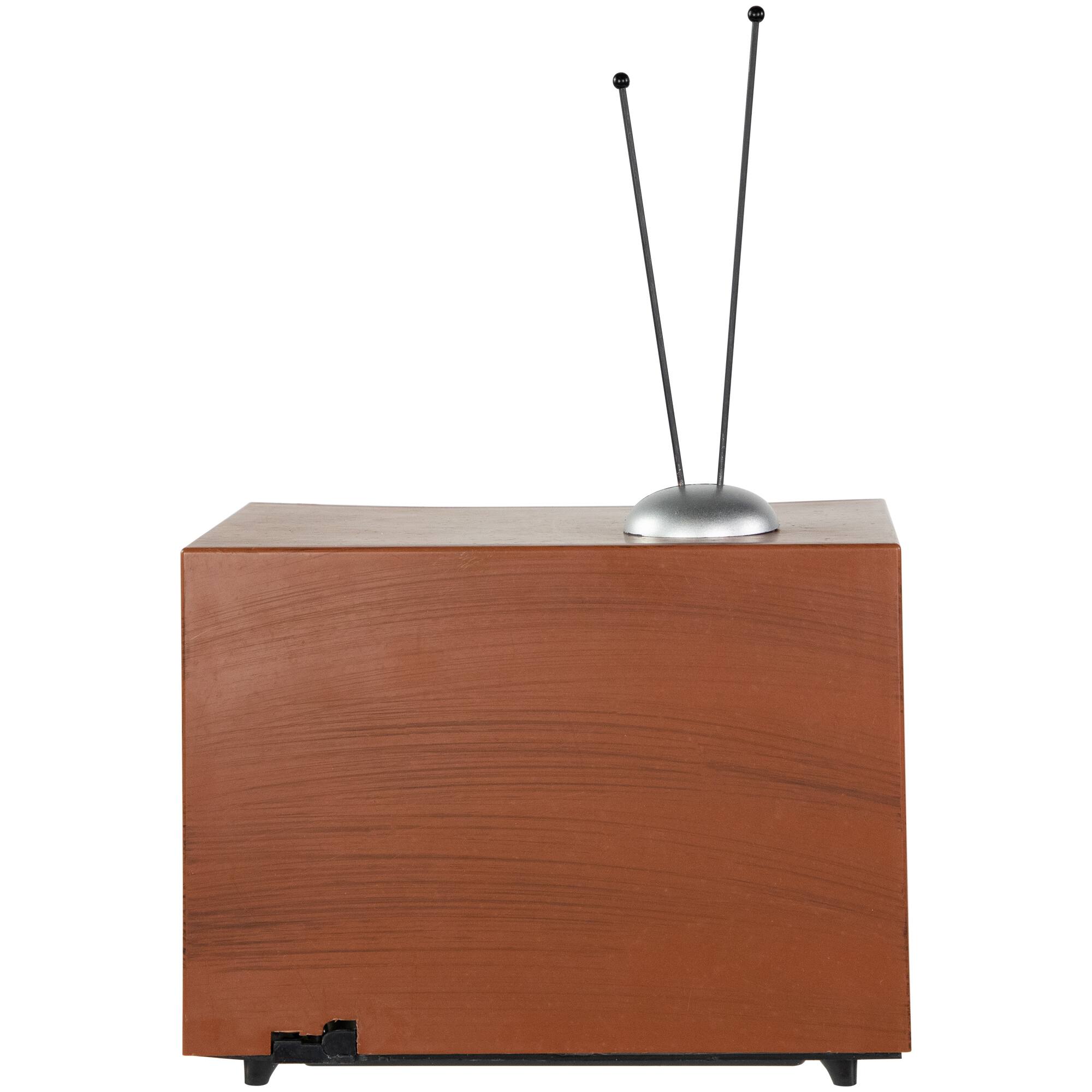 Alt View 4. Northlight - LED Lighted Animated Musical TV with Ice Skating Scene Christmas Display - 9.25" - Brown.