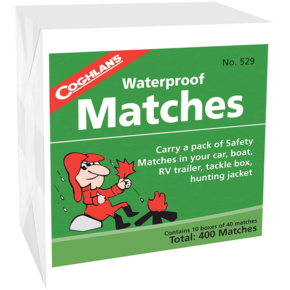Coghlan’s - Coghlan's Waterproof Matches (10 Boxes), 400 Total Matches, Safety w/ Striker - Red price history on PriceWatchPro