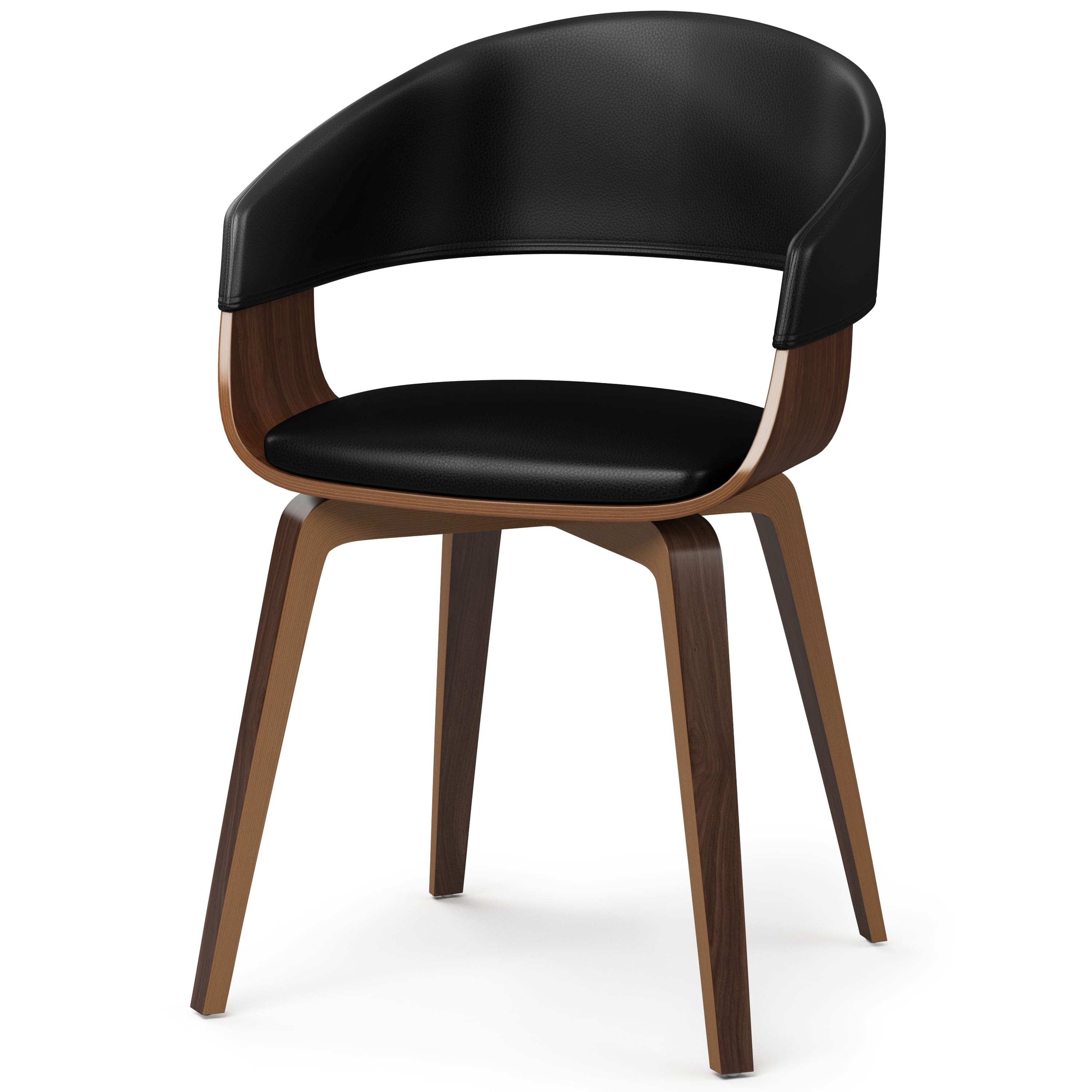 Angle. Simpli Home - Lowell Bentwood Dining Chair - Black.