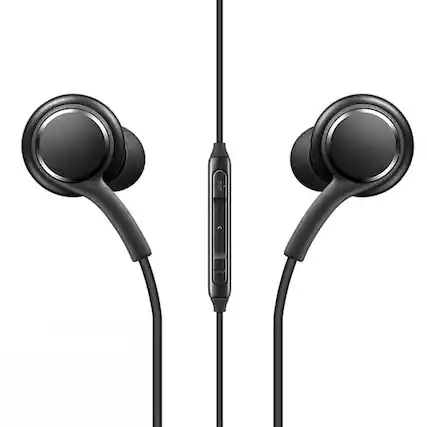 Front. Stock Preferred - USB-C In-Ear Headphones with Mic for Samsung Galaxy Note 10/20 Series – Hi-Fi Bass, Fabric Cable, Type-C Earbuds.
