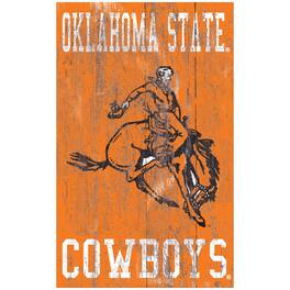Fan Creations - Oklahoma State Cowboys 11'' x 19'' Heritage Distressed Logo Sign - Multicolor