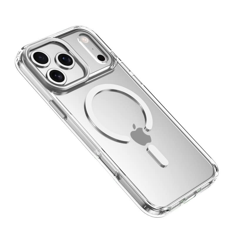 SKRAN - Elegant Magnetic Rotating Bracket Case for iPhone 17 Air - 360° Magnetic Stand Phone Cover,Anti-Fall Protective Case - Clear