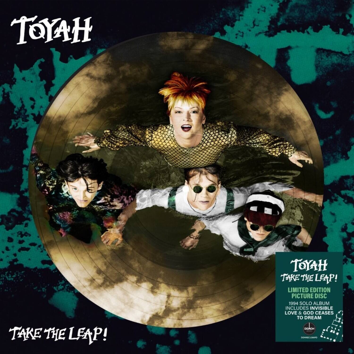 TOYAH TAKE THE LEAP!  
LIMITED EDITION PICTURE DISC  
1994 SOLO ALBUM  
INCLUDES INVISIBLE LOVE & GOD CEASES TO DREAM