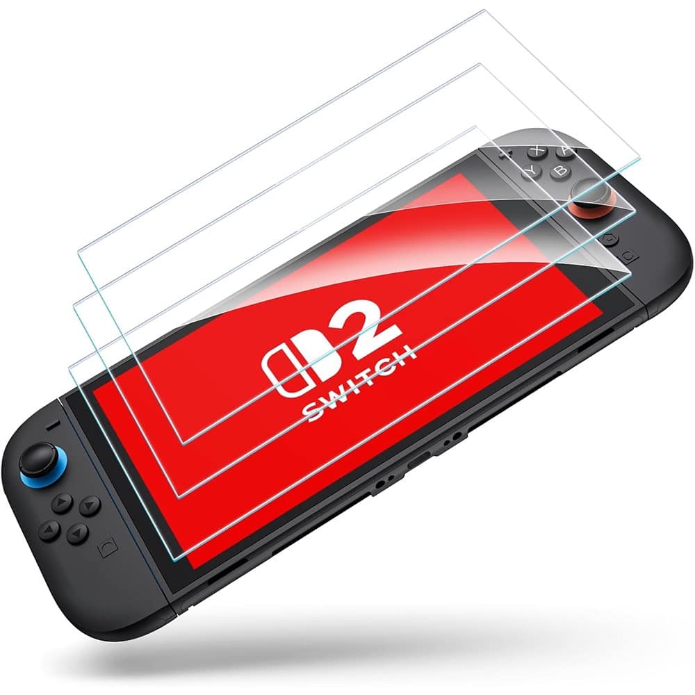 PARKER SLATER - 3 Pack Screen Protector for Nintendo Switch 2, HD Clear Tempered Glass, Anti-Scratch, Bubble-Free, 7.9 Inch
