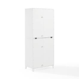 Crosley Furniture - Roarke Glass Door Kitchen Pantry Storage Cabinet - White