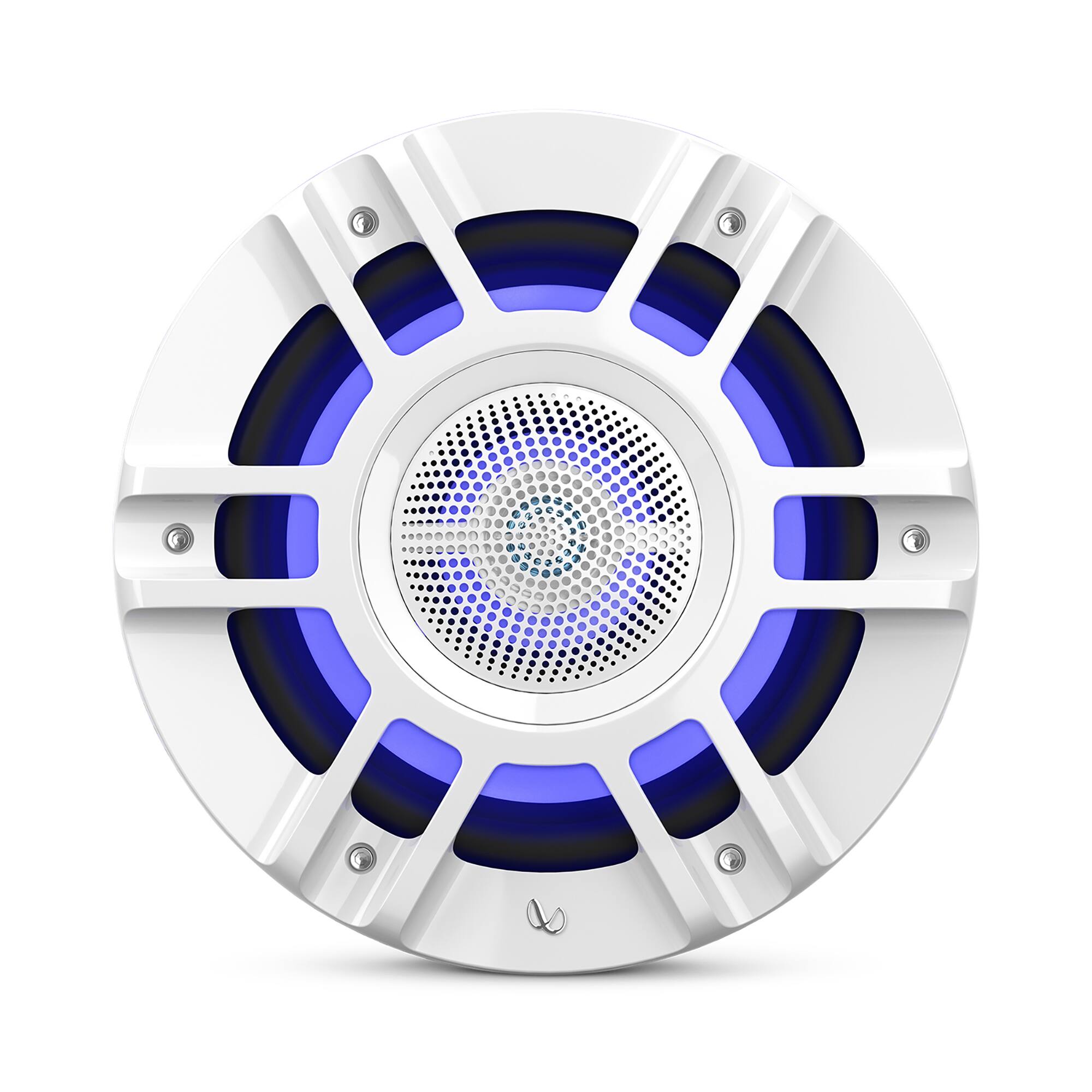 Alt View 4. Infinity - Infinity Kappa8130M White 8" Premium 3 Way RGB LED Convertible Speakers - White.
