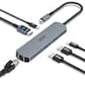 Acer - 6 in 1 USB C Hub with Ethernet, 4K@60Hz USBC to HDMI Multiport Adapter, 100W PD Charging, USB A/USB C Data Ports