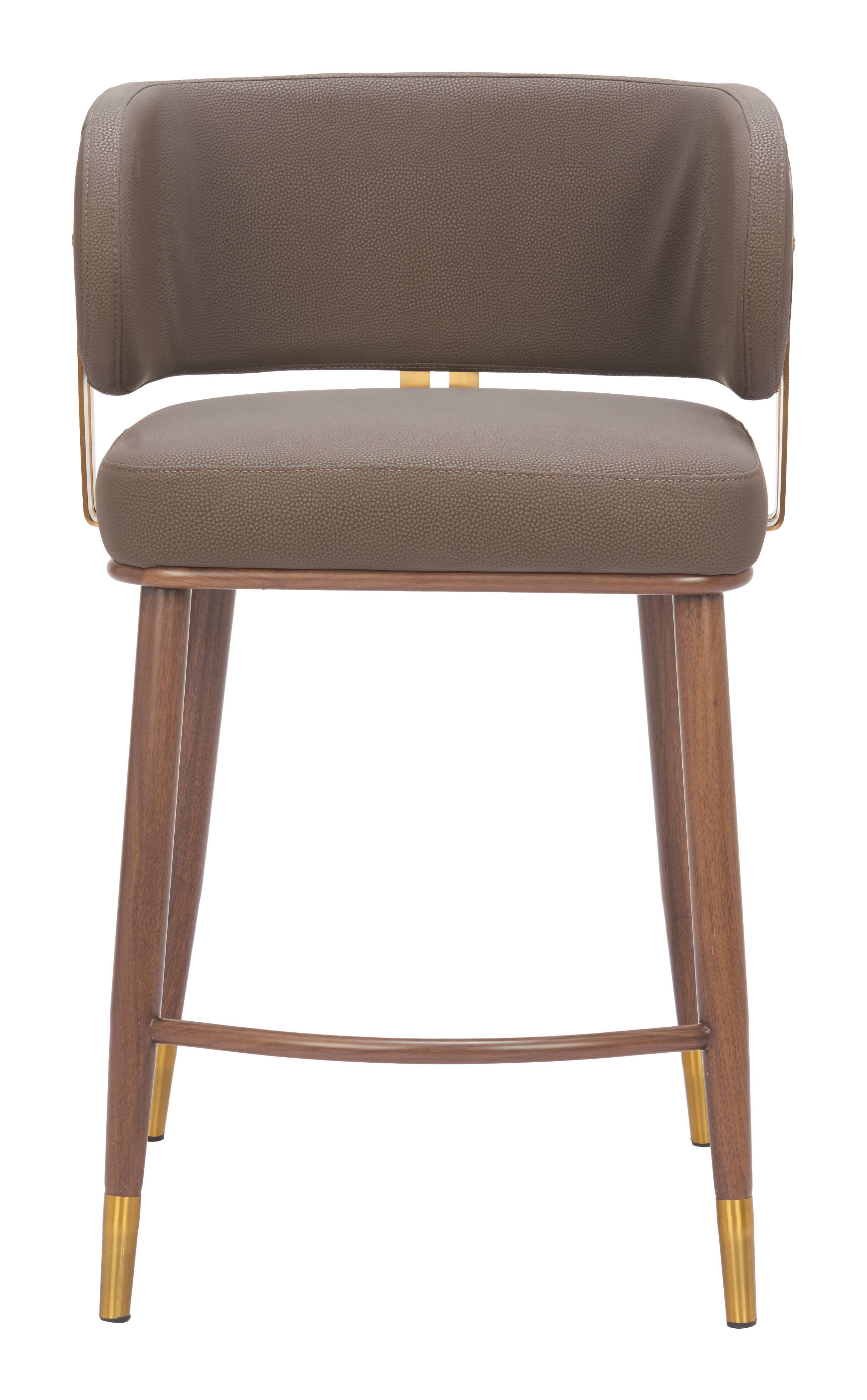 Alt View 1. Hivvago - Brew Counter Stool Brown & Walnut - Brown & Walnut.