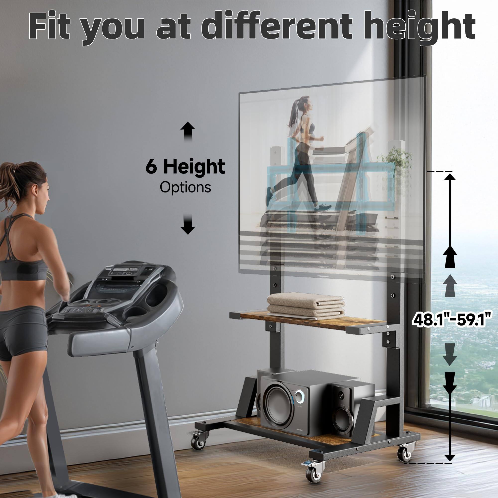 Fit you at different height

6 Height Options

48.1"-59.1"