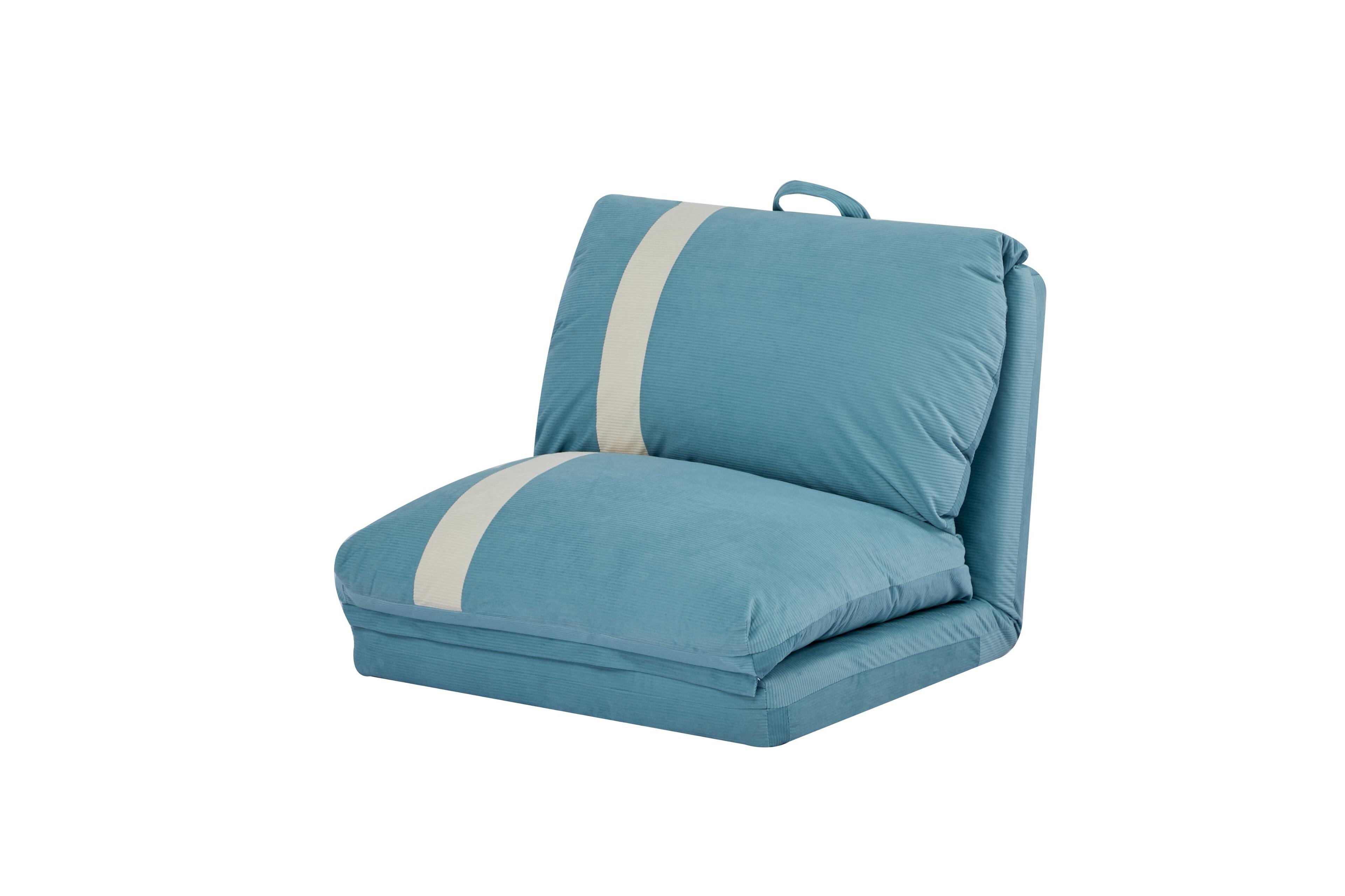 Alt View 7. Siljoy - Adjustable Floor Sofa Bed for Adults & Pets, 6‑Position, 5‑Second Fold, Corduroy Fabric, Sky Blue/Gray - Sky Blue.