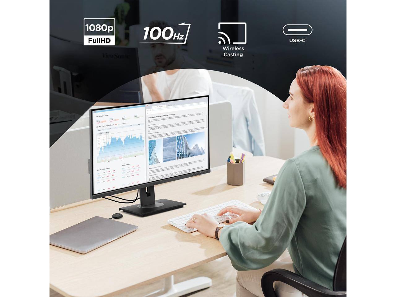 1080p FullHD  
100Hz  
Wireless Casting  
USB-C