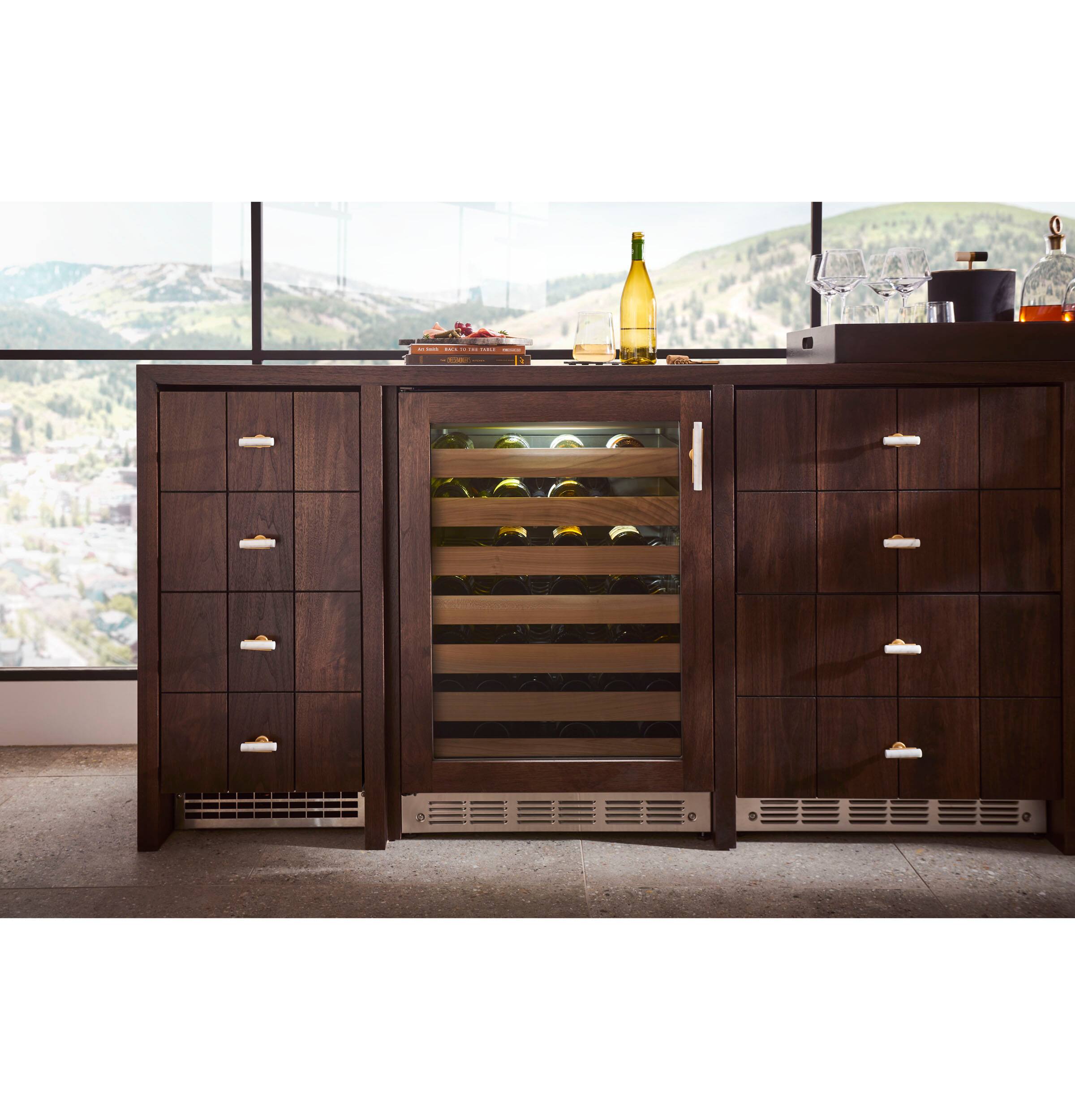 Alt View 23. Monogram - 57-Bottle Wine Cooler with Red and White Wine Temperature Settings - Custom Panel Ready.
