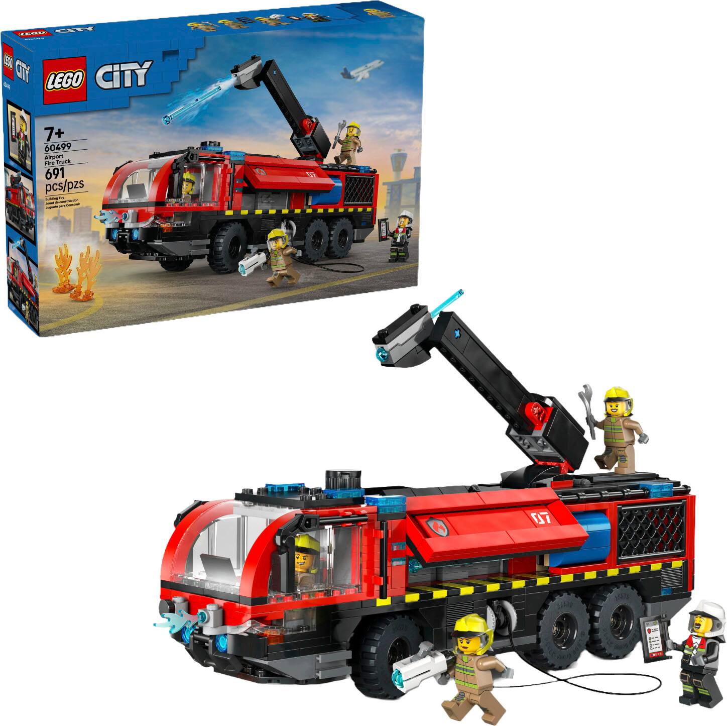 City Airport Fire Truck Toy Building Set 60499