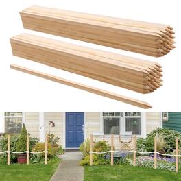 VEVOR - Wooden Garden Stakes, 50 Pcs 36x0.75x0.75 in Survey Grading Stakes, Garden Ground Stake with Sharp Point - Natural wood color