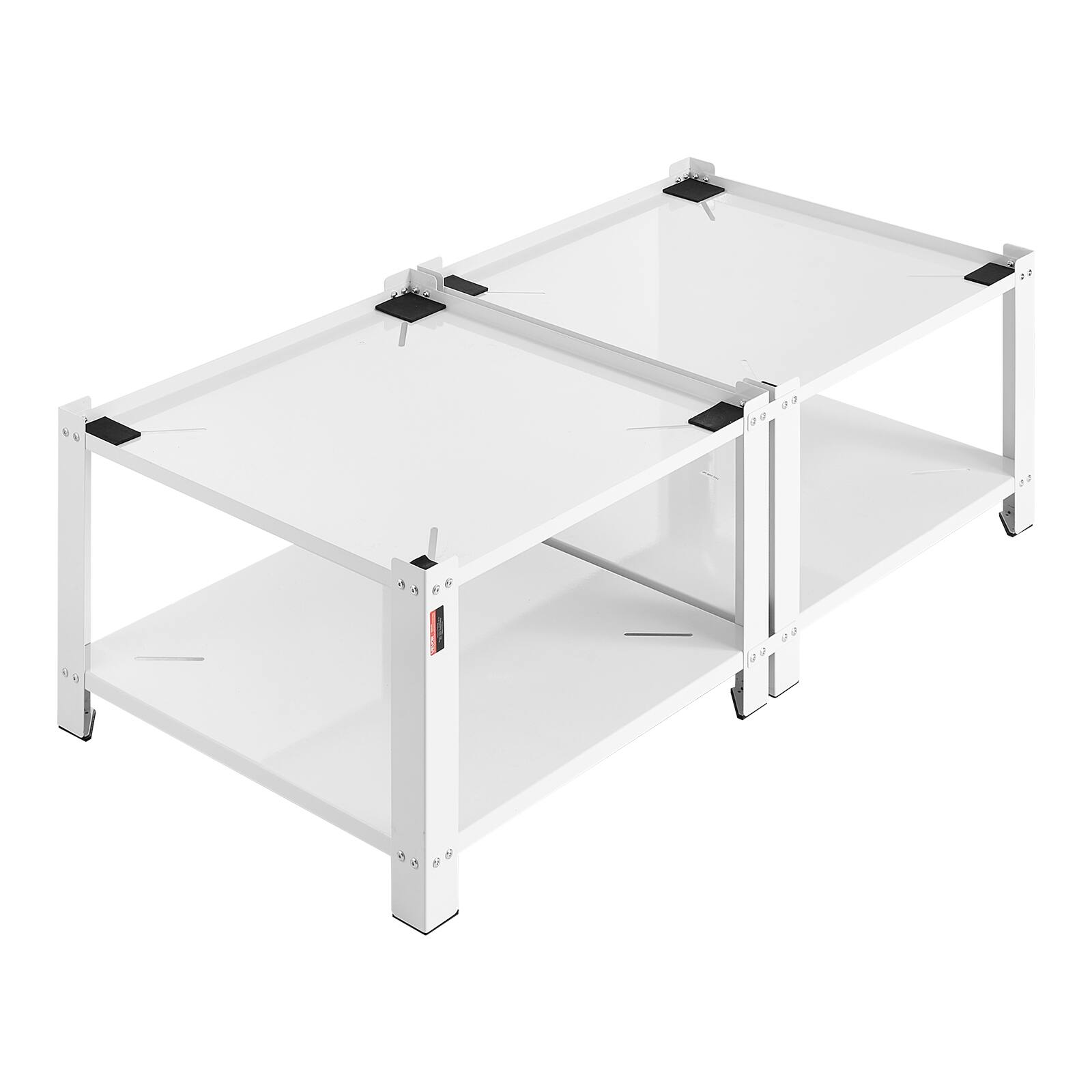 Alt View 5. VEVOR - Laundry Pedestal, 16.1 in Height, 27.5 x 27.5 in Washer and Dryer Pedestals with Storage Shelf, 700 lbs Load Capacity - White.