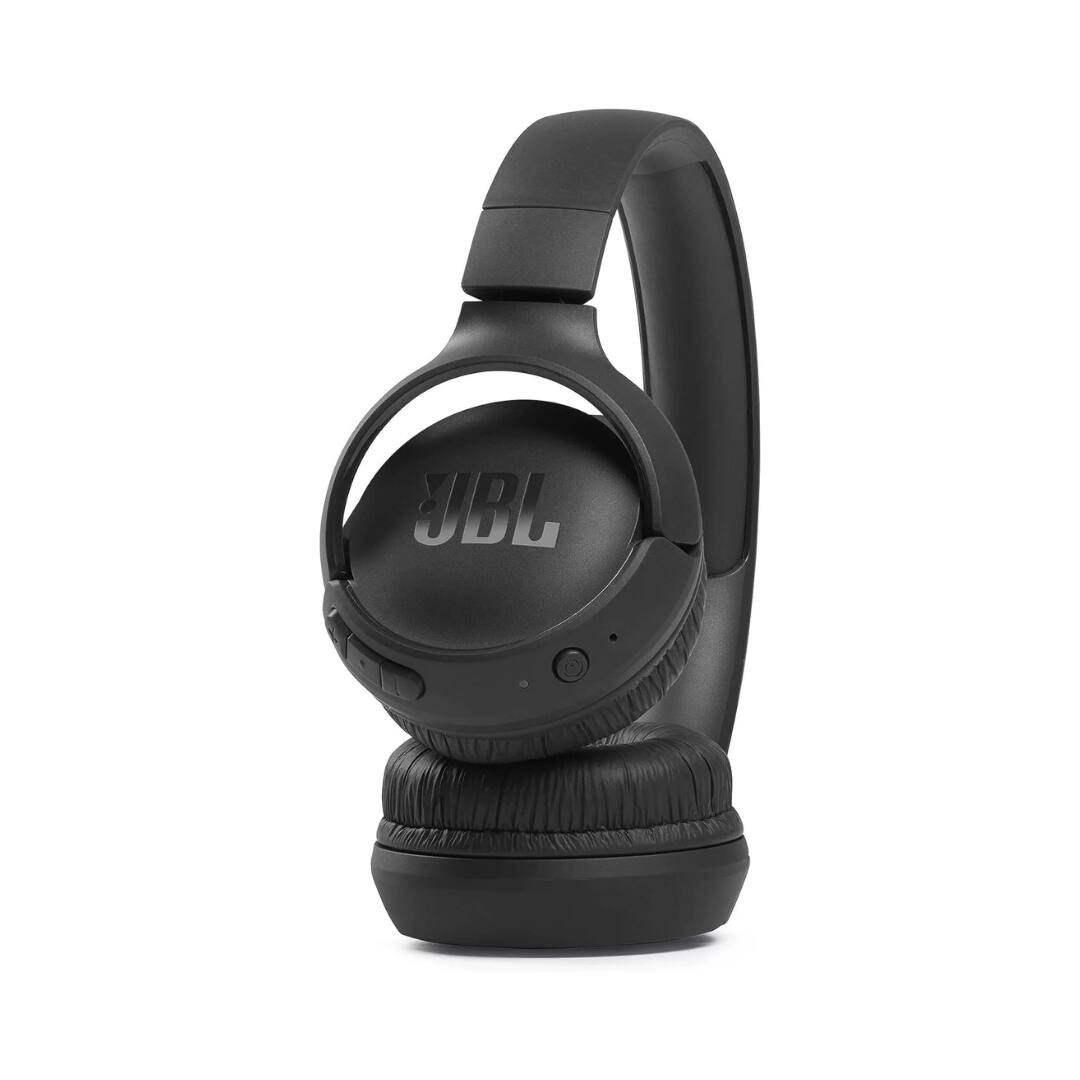 Left. JBL - JBL Tune 570BT Wireless On-Ear Bluetooth Headphones with Pure Bass Sound, Black + Cleaning Cloth.