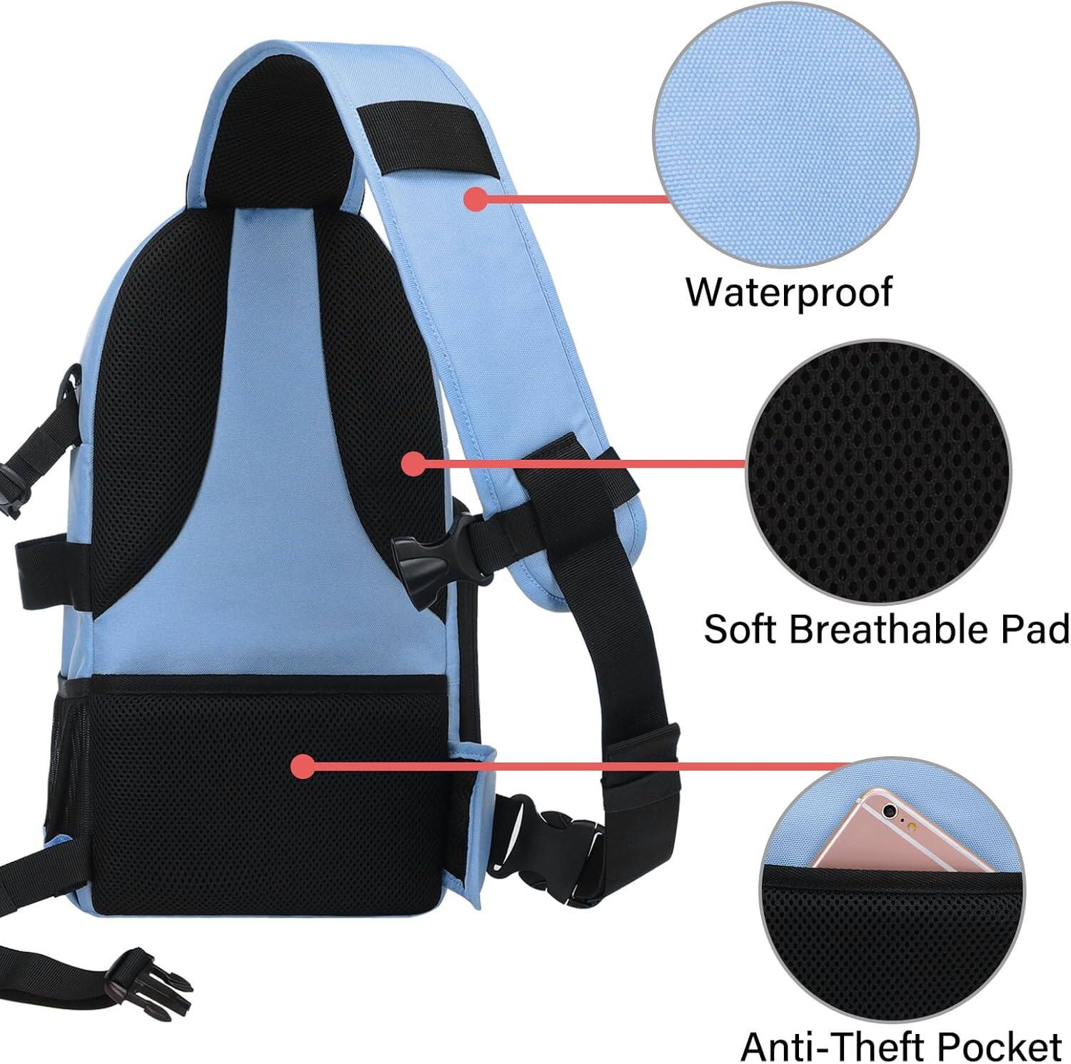 Waterproof Soft Breathable Pad Anti-Theft Pocket