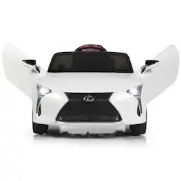 Costway - 12V Kids Ride on Car Lexus LC500 Licensed Remote Control Electric Vehicle - White