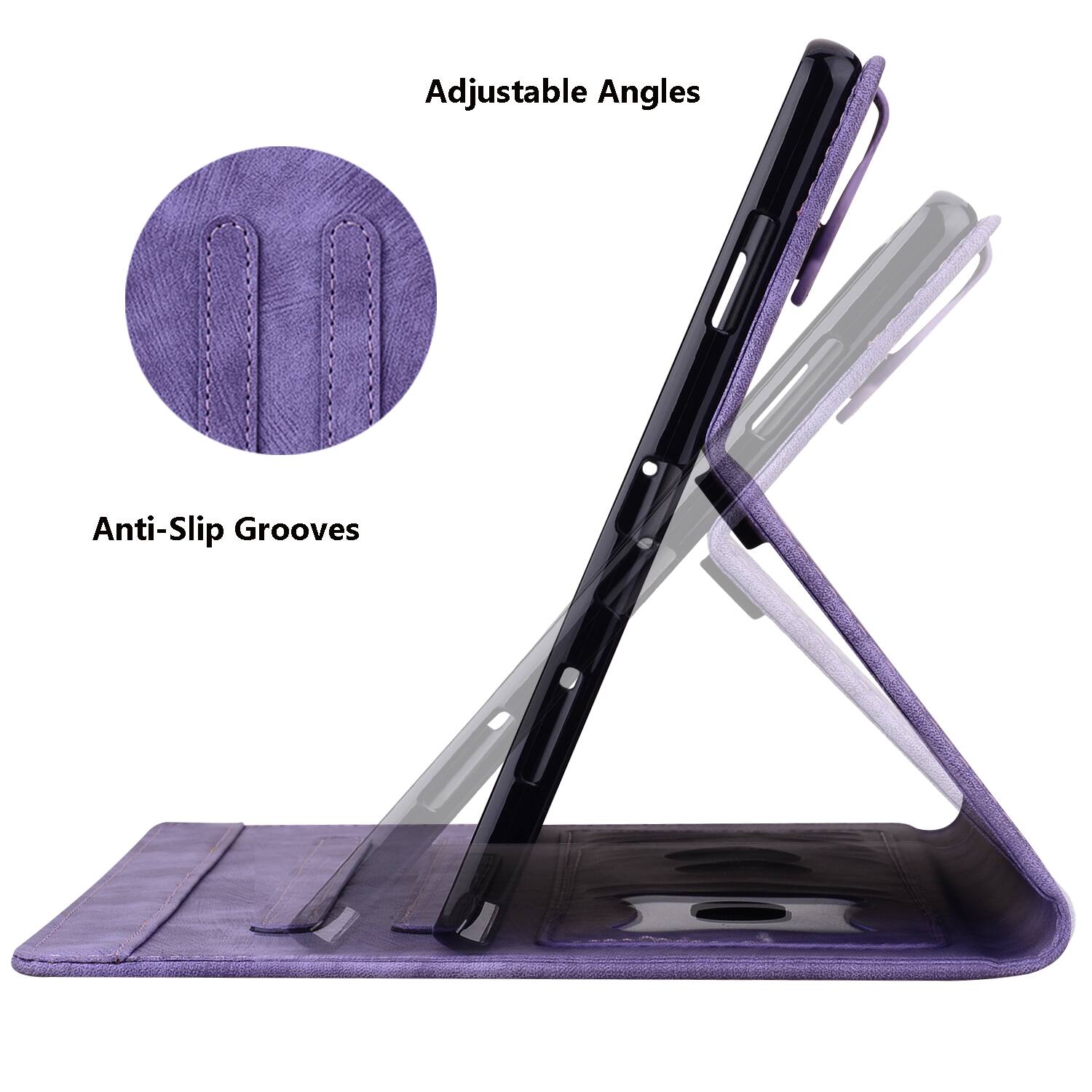 Adjustable Angles  
Anti-Slip Grooves