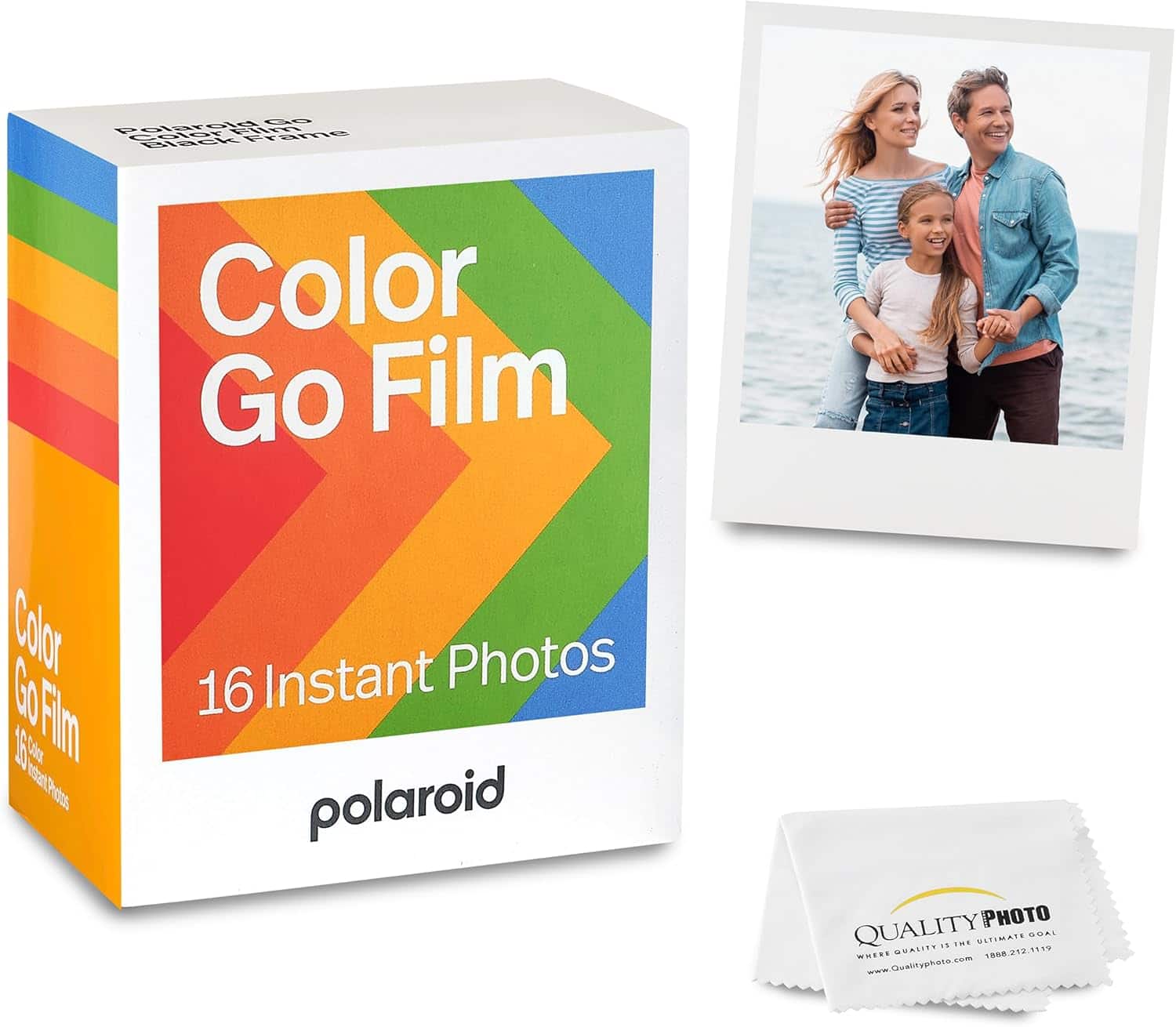 Go Color Film, White Frame -16 Films + Quality Photo Microfiber Cloth  Compatible with Polaroid Go Cameras) price history on PriceWatchPro