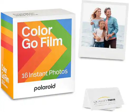 Polaroid Go Color Film
16 Instant Photos
Polaroid
QUALITY PHOTO
Where Quality is the Ultimate Goal
www.Qualityphoto.com
1-888-212-1119