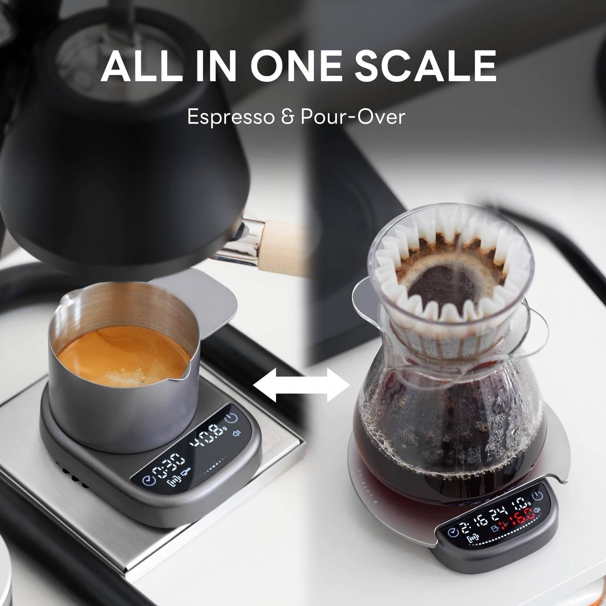 ALL IN ONE SCALE  
Espresso & Pour-Over