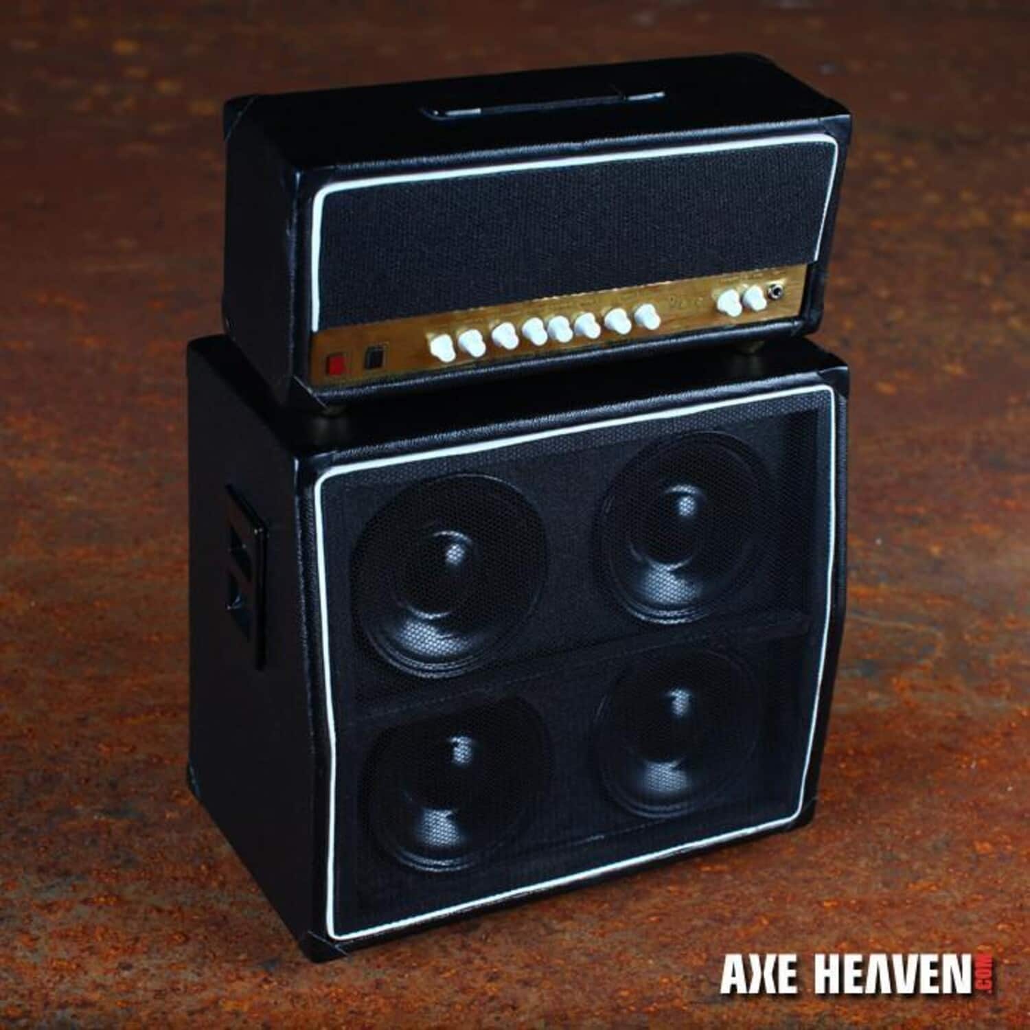 Axe Heaven - Classic MS Style Amplifier Head w 4 x 12 Speaker Cabinet Black Replica Collectible MS-AMP2-1 - COLLECTABLES - Multicolor