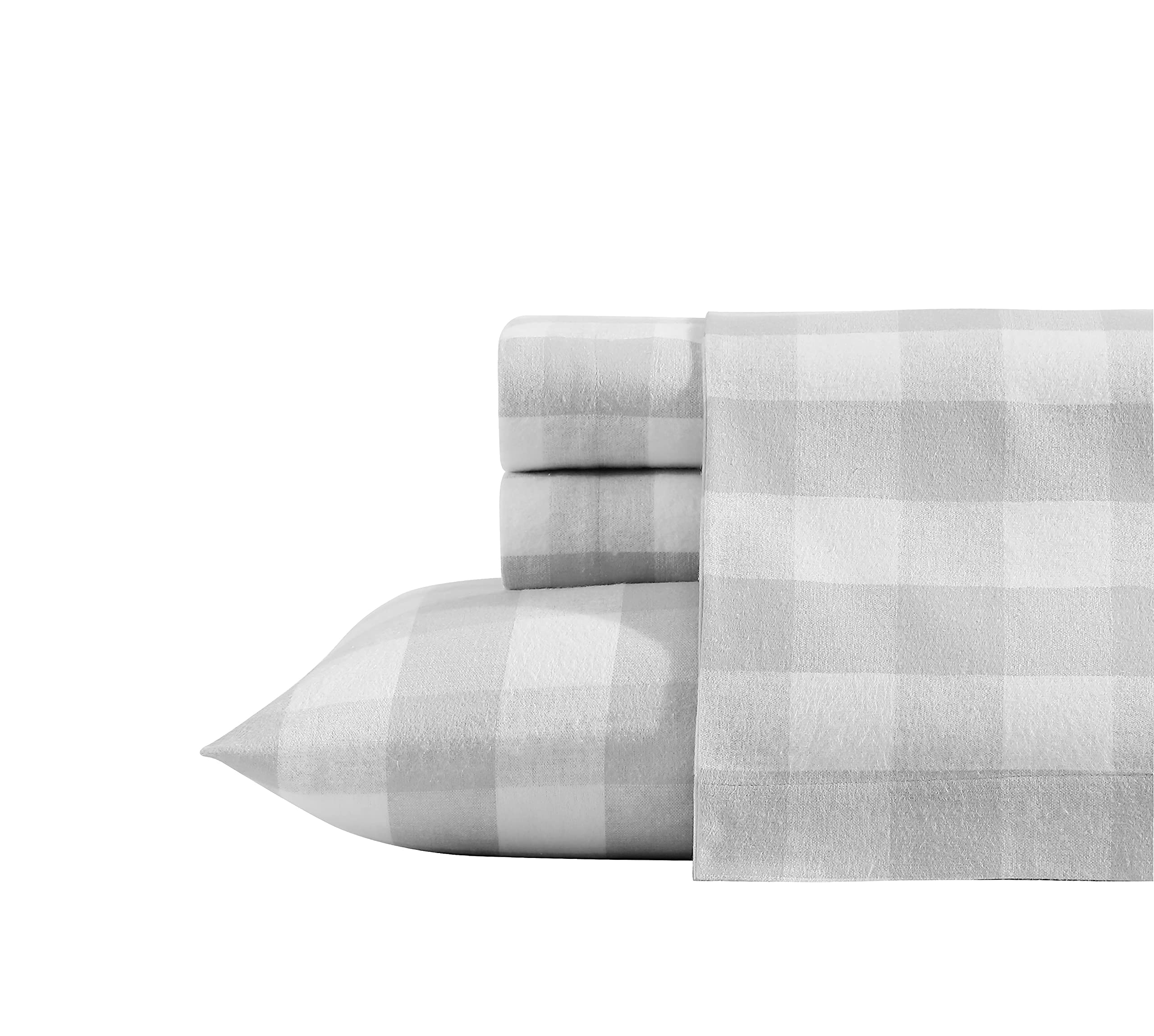 Alt View 2. Skar Audio - - Sheets Cotton Flannel Bedding Set Brushed For Extra Softness Cozy Home Decor lakehouse Plaid Twin 100 Cotton - Lakehouse Plaid Grey/White Queen.