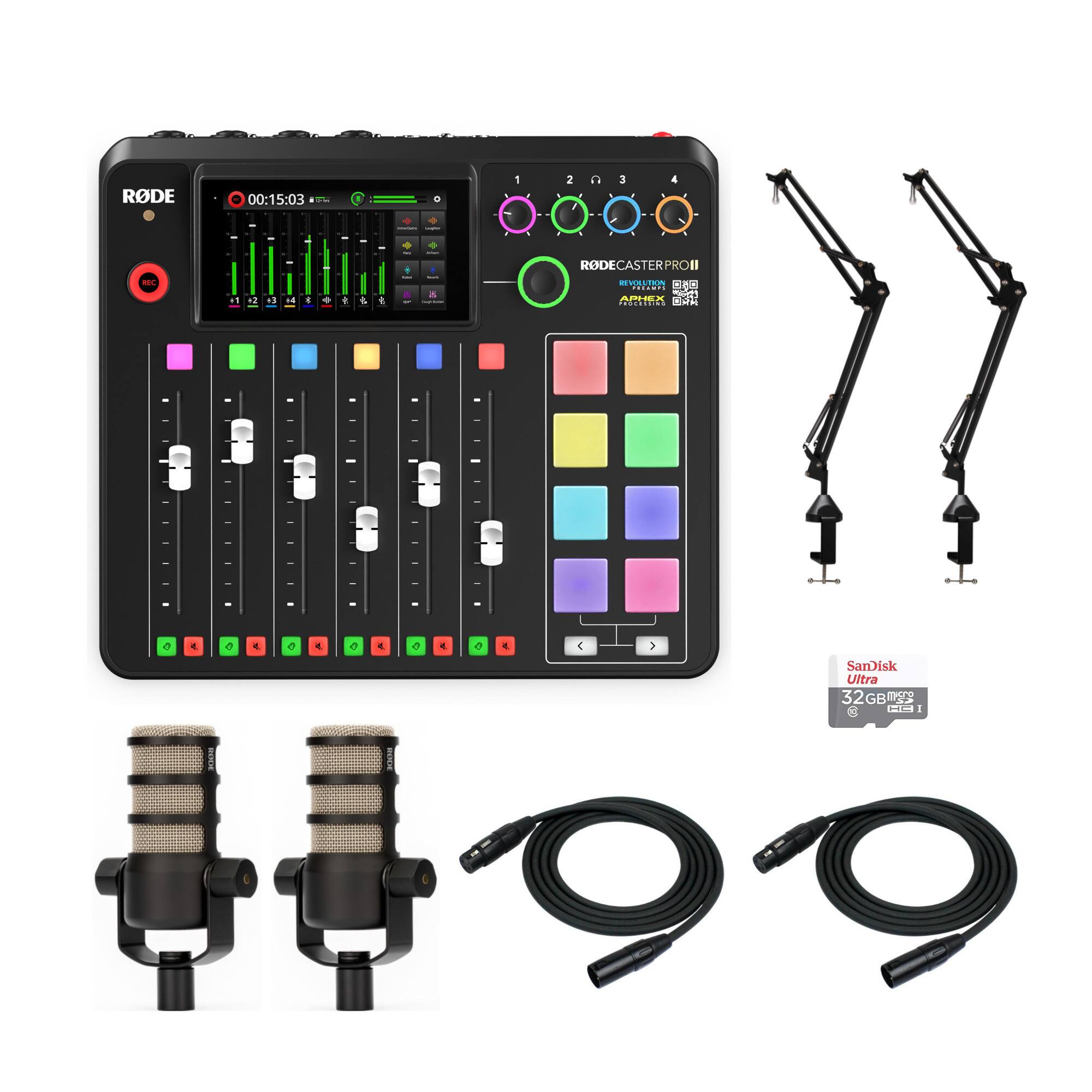 RODECASTER PRO II
RODE
00:15:03
SanDisk Ultra 32GB
REVOLUTION
APHEX