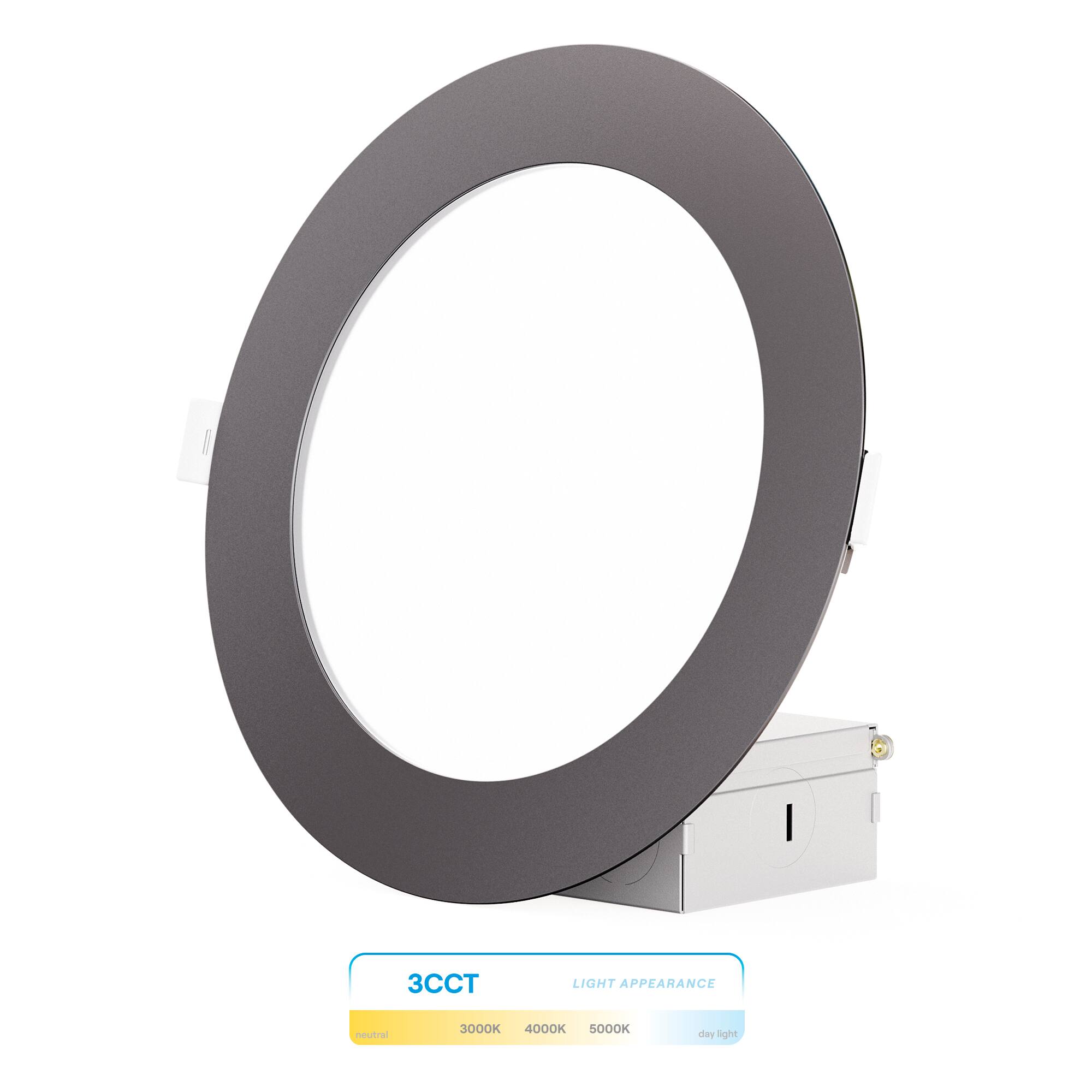 Infibrite - 6 In. Ultra-Thin Recessed LED Downlight 12W 1050LM 3CCT Selectable Wet Rated, Triac Dimmable Trim 24-Pac - Black price history on PriceWatchPro