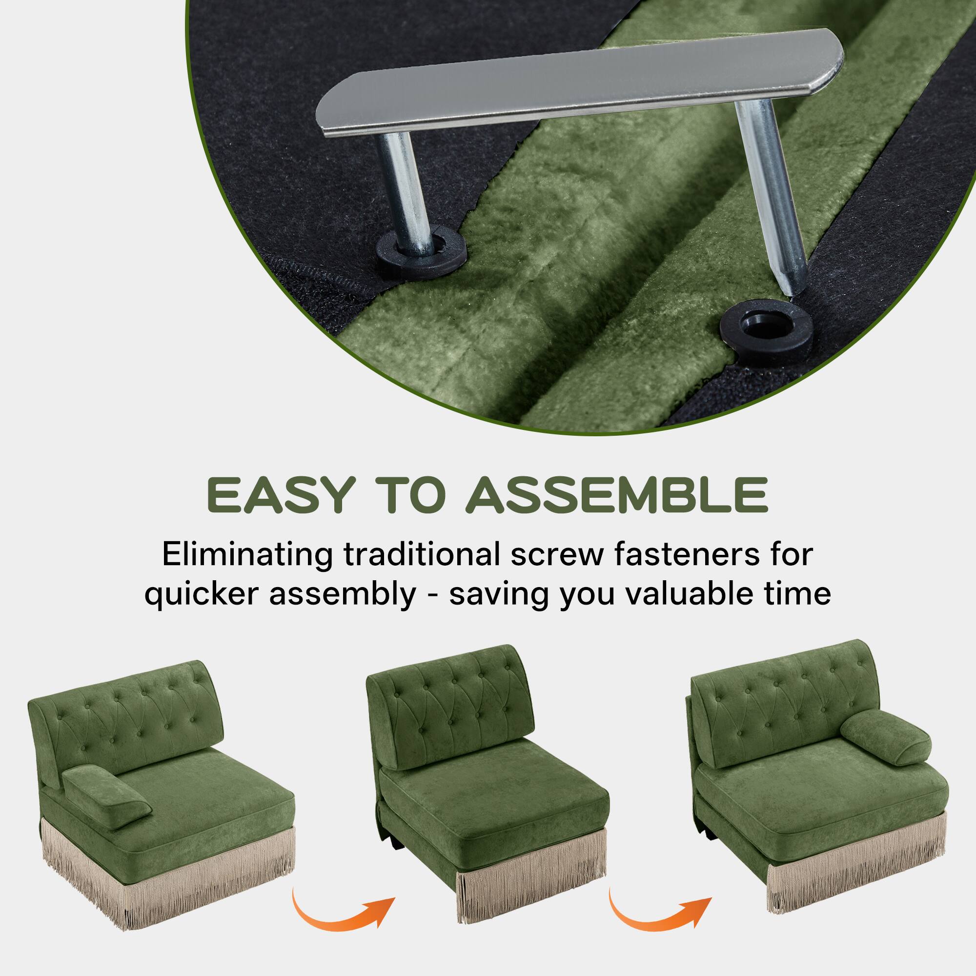 EASY TO ASSEMBLE  
Eliminating traditional screw fasteners for quicker assembly - saving you valuable time