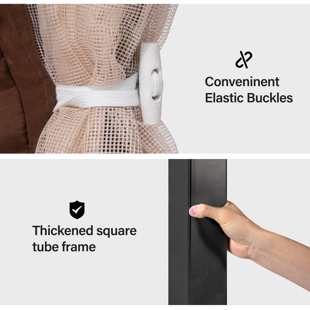 Convenient Elastic Buckles  
Thickened square tube frame