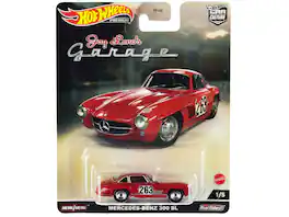 Mercedes-Benz 300 SL #263 (Weathered) "Jay Leno’s Garage" Diecast Model Car by Hot Wheels - Red