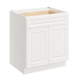 Boyel Living - 30 Inch Kitchen Base Cabinet with Full Overlay Doors - Glacier White