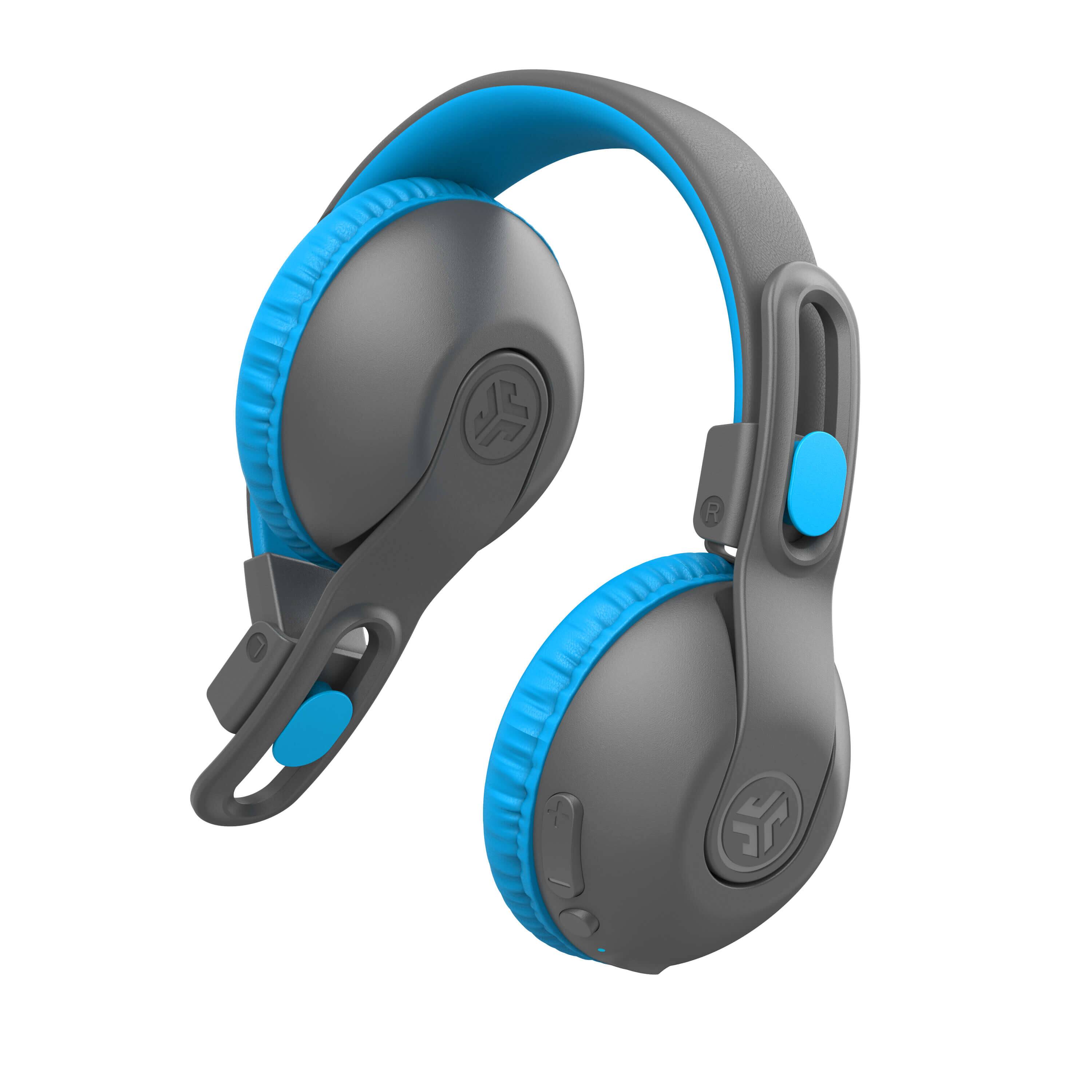 Back. JLab - JBuddies Studio 2 Wireless Kids Headphones - Blue/Gray.