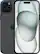 Front. Apple - iPhone 15 Plus A2847 (Fully Unlocked) 128GB w/ Pre-Installed Tempered Glass and Bluetooth Earbuds - Black.