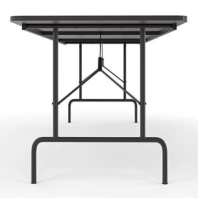 Alt View 4. Staples - Staples 8' x 30" Wooden Heavy Duty Folding Table, Walnut (58367) - Walnut.