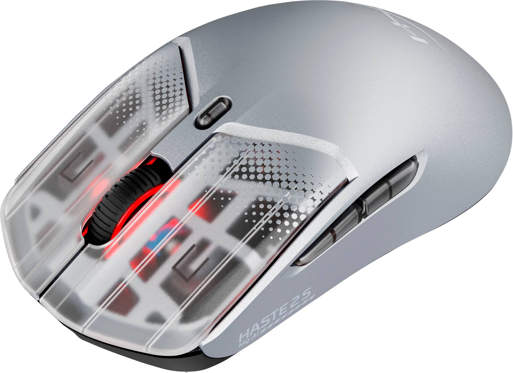 The text on the image reads "25 HASTE Mg-AI Mg." This text is likely a description or a brand name associated with the mouse.