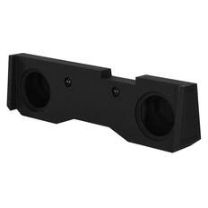 Front. QPower - QPower Dual 10" Sub Box - Chevy Silverado Crew Cab & GMC Sierra Crew Cab 14-18 - Black.