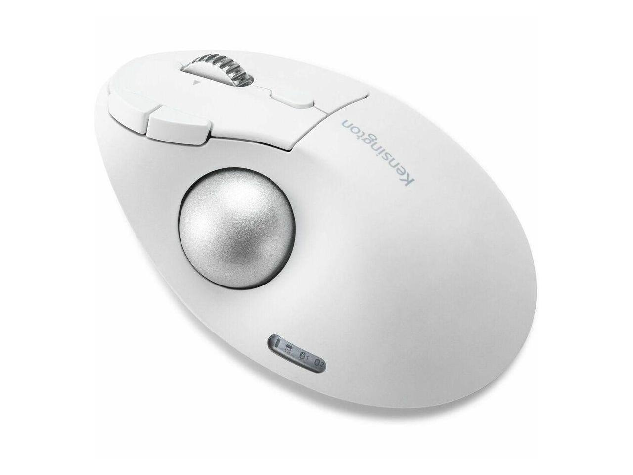 Alt View 1. Kensington - Kensington Pro Fit™ Ergo TB550 Trackball - Optical - Wireless - Bluetooth/Radio Frequency - 2.40 GHz - White.