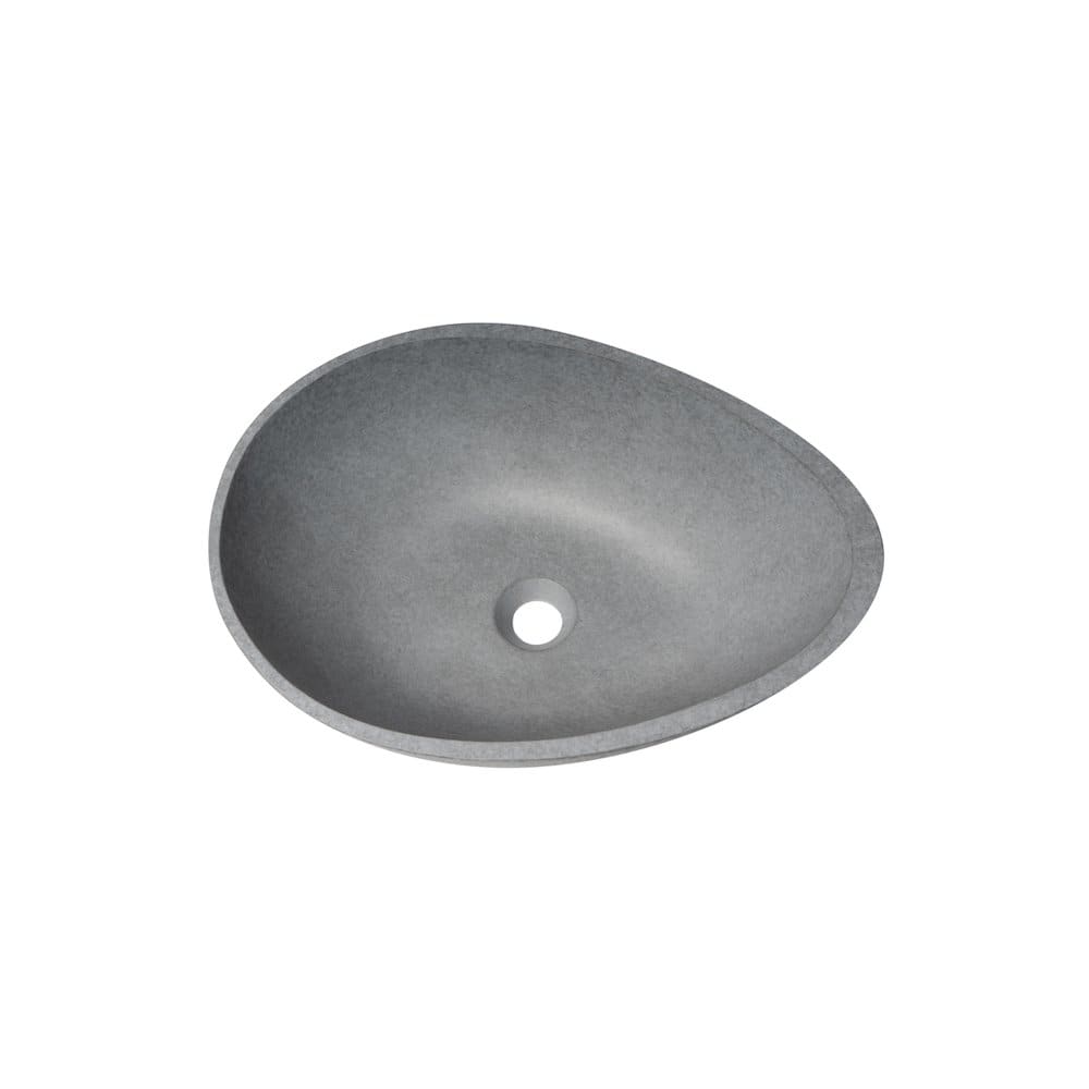 Alfi - 21" Solid Concrete Tear Drop Above Mount Vessel Sink - Gray