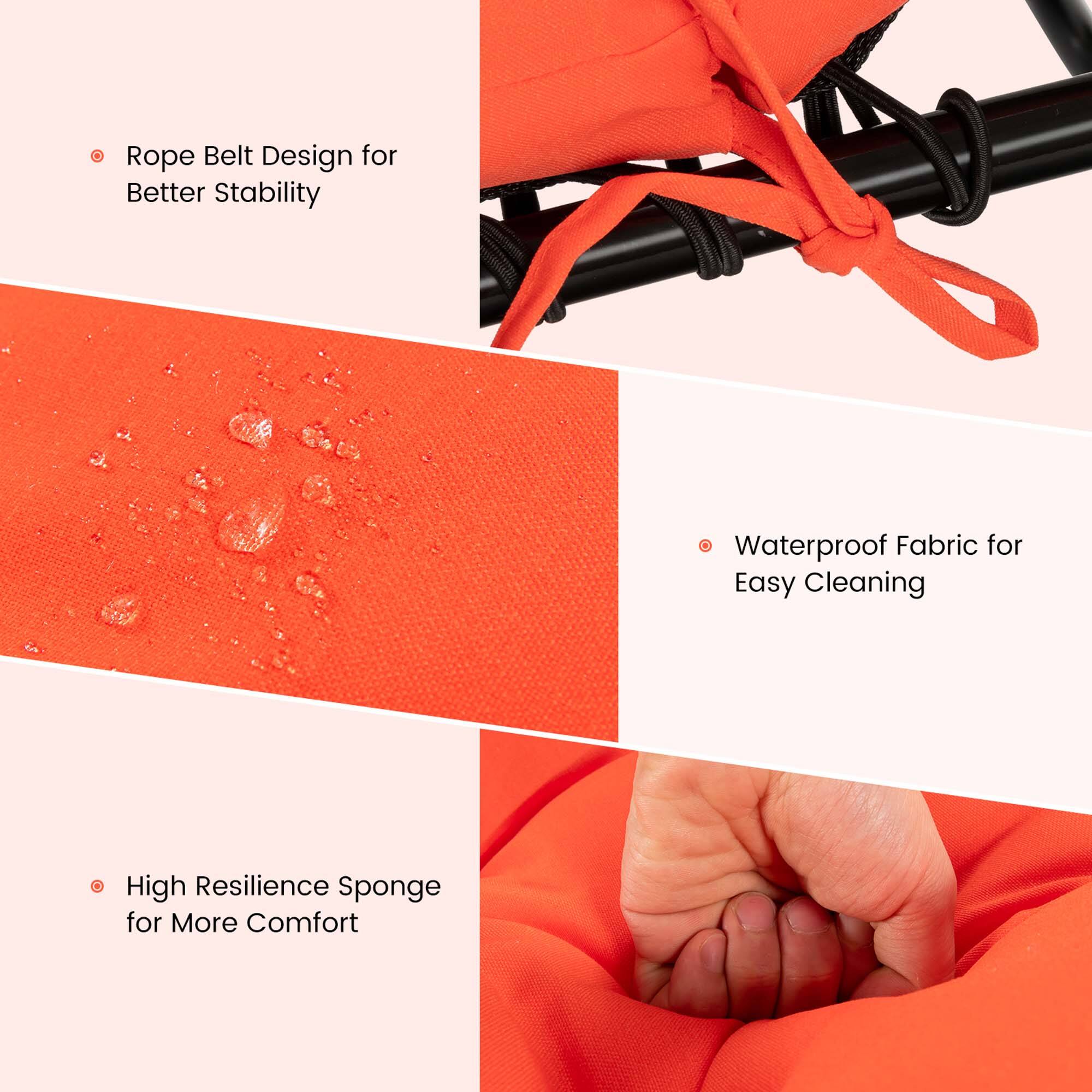 - Rope Belt Design for Better Stability
- Waterproof Fabric for Easy Cleaning
- High Resilience Sponge for More Comfort